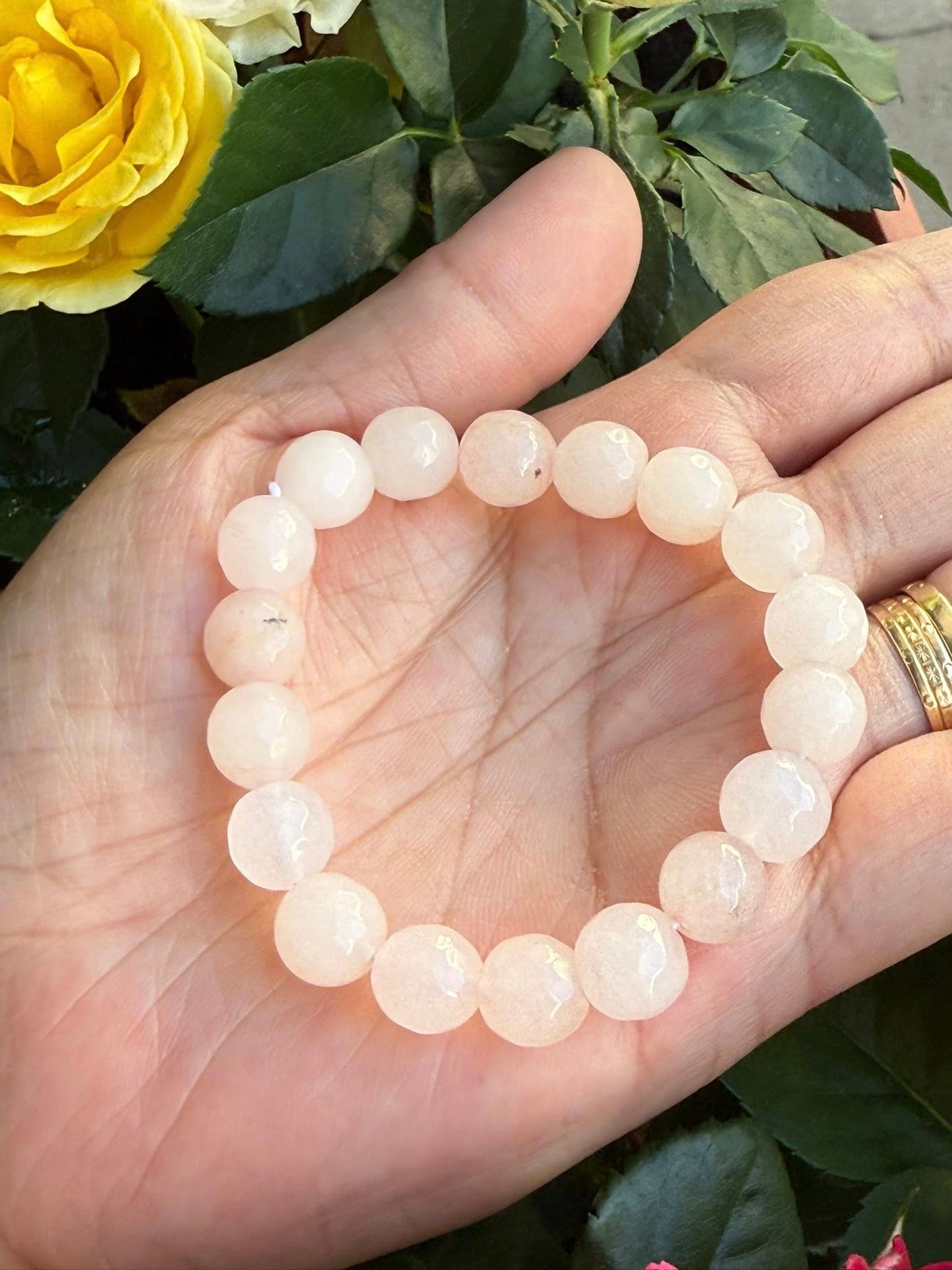 Colored Jadeite Jade Faceted 10mm Light Pink