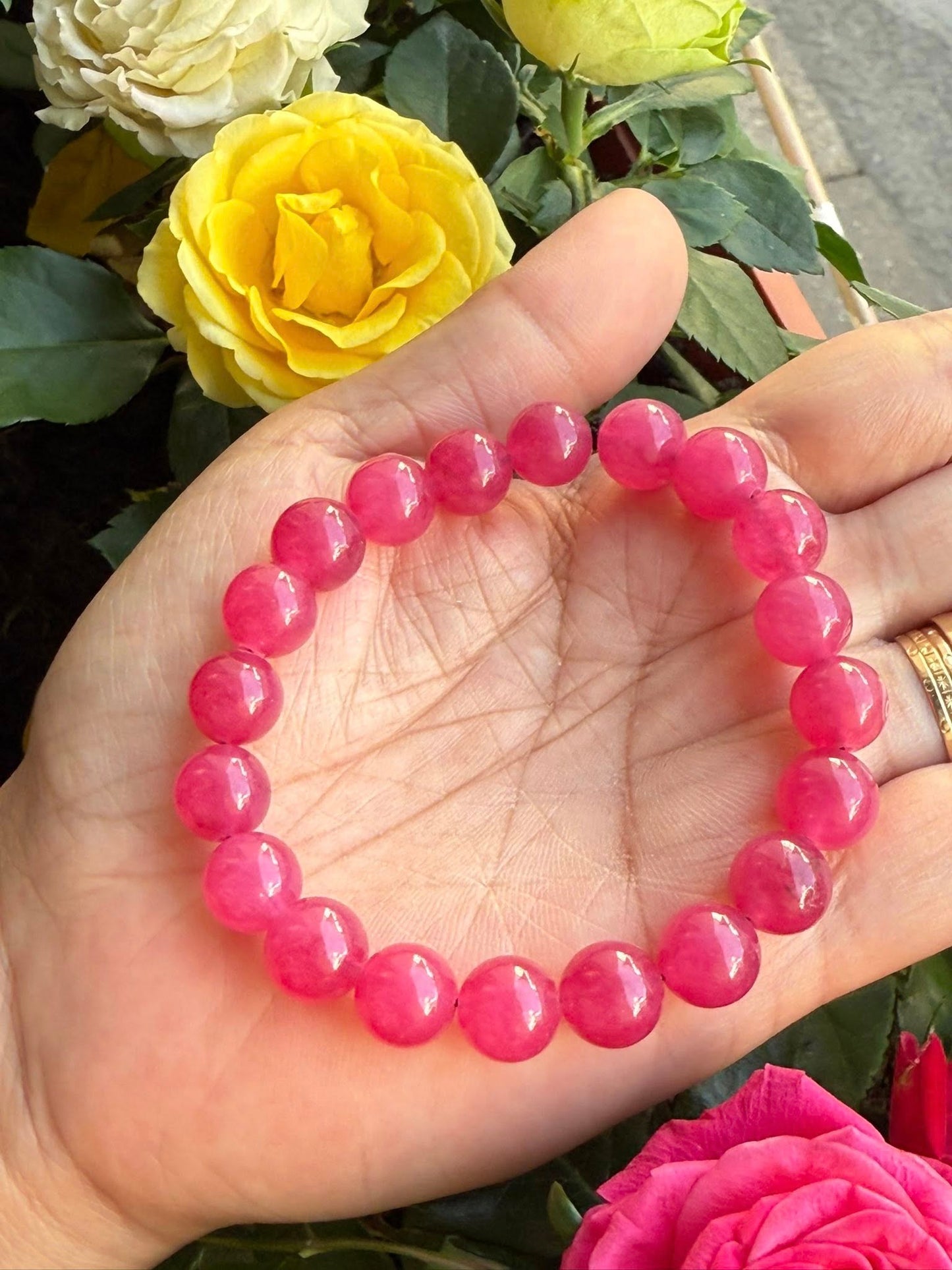 Smooth Round Ruby Jade 10mm