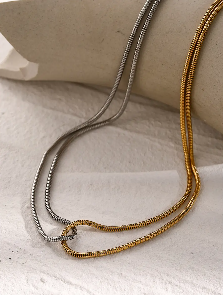 Snake Chain Knot Choker Necklace