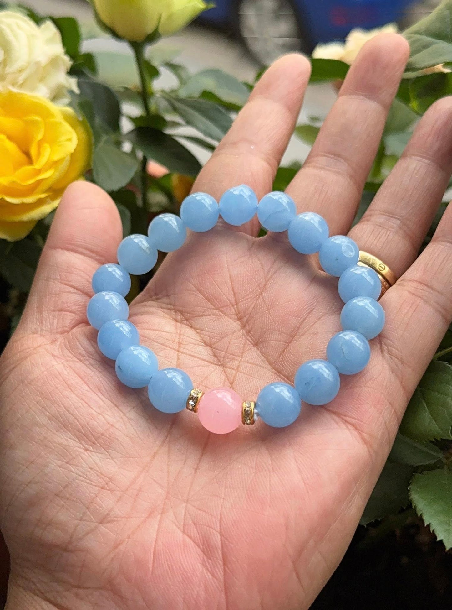 Colorful jadeite jade 10mm