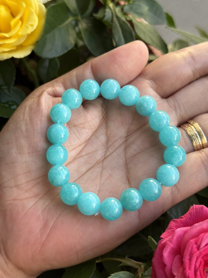 Amazonite Jade Clear Round Smooth 10mm