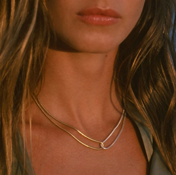 Snake Chain Knot Choker Necklace