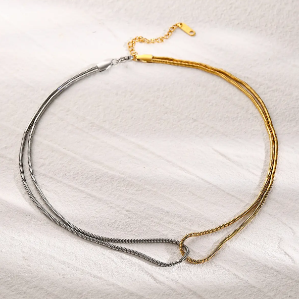 Snake Chain Knot Choker Necklace