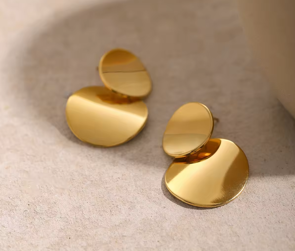 Double Round Earring