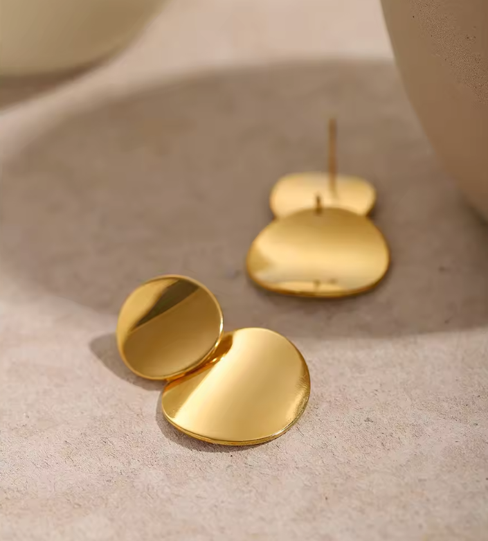 Double Round Earring