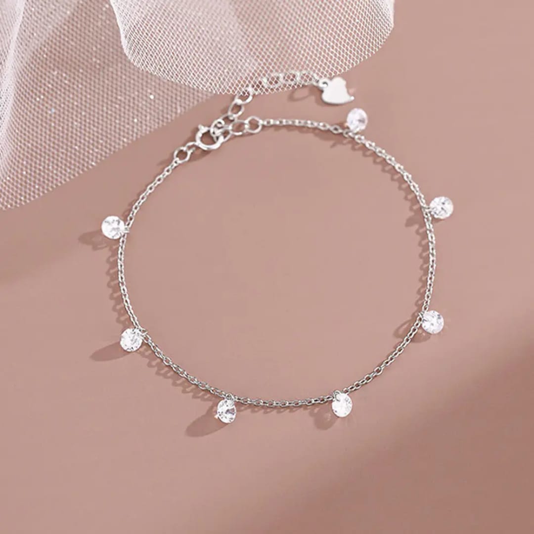 Goldplated 925 Silver Bracelet with Stone