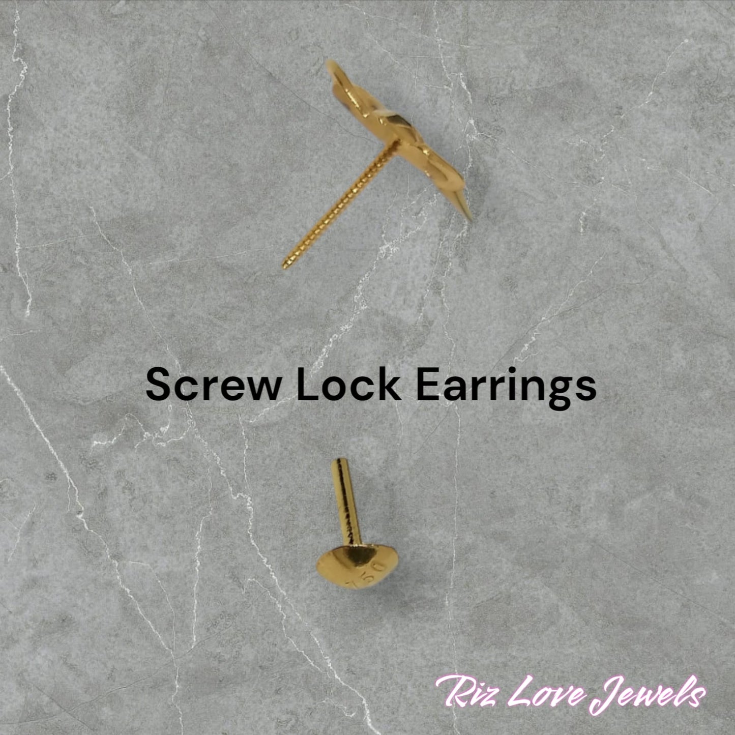 18K Real Gold Cat Earrings