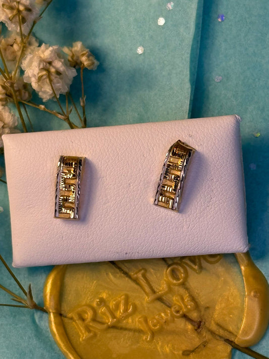 18K Real Gold Cat Earrings