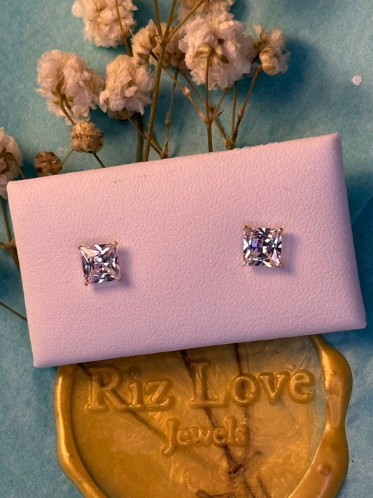 18K Real Gold Cat Earrings